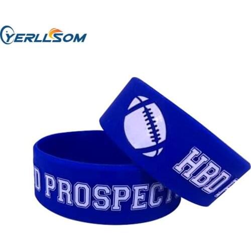 YERLLSOM 100pcs/Lot High Quality Wholesale Cheap 1inches silicone bracelets custom personal logo for events Y20061102