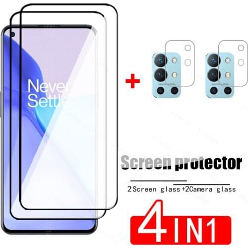 Screen Protcetor For Glass Oneplus 9 Tempered Glass On One Plus 9 9R HD Clear Full Glue Ultra-thin Phone Lens Film Camera Glass