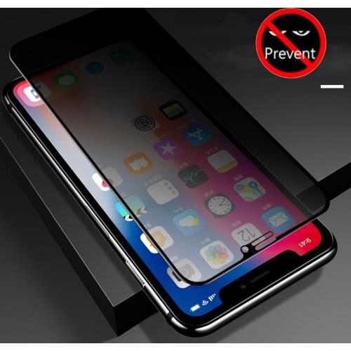 High Definition Protective Glass on the For iPhone 7 X XR XS 11 Pro Max Anti-Spy Screen Protector For iPhone 7 8 6 6S Plus