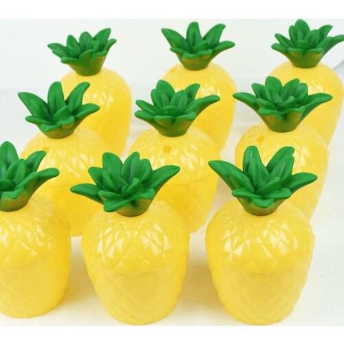 2Pc/set Fruit Pineapple Coconut Cup Bottle With Straw Tropical Hawaiian Luau Wedding Birthday Summer Beach Pool Party Decoration