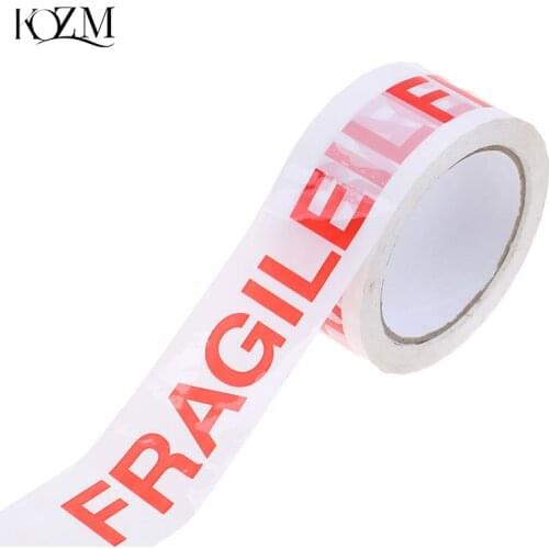 48mm X 66m Clear Packaging Parcel Packing Tape For Packing And Warning Fragile Warning Sticker