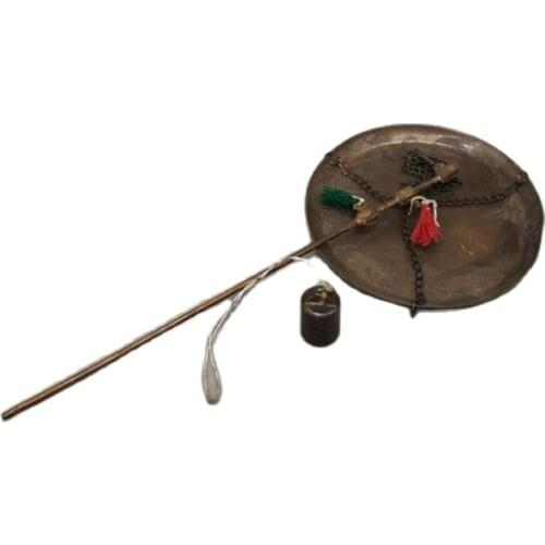 Antique collection pure manual scale traditional Chinese medicine scale small copper scale copper rod weighs gram