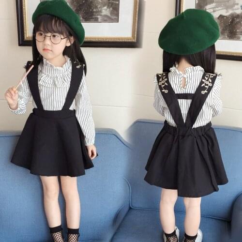 Childrens clothing 2018 new shirt + strap dress two-piece suit dress comfortable cute baby Clothes Children Clothing