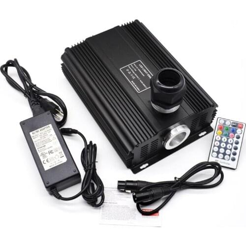 DMX512 Fiber Optic Light Source 75W RGB LED Engine 28keys RF Remote controller DIY Star Ceiling Light Decor 24V