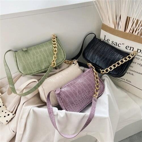 Elegant Armpit Sling Handbags Solid Color Women PU Leather Purple Shoulder Bag Simple Shoulder Messenger Bags for Women