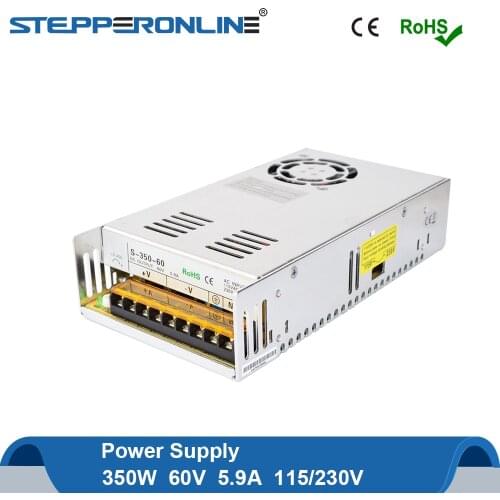 Switching Power Supply DC60V 350W 5.9A 115V/230V Single Output for Stepper Motor/3D Printer