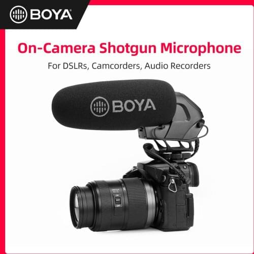 BOYA BY-BM3030 On Camera Condenser Microphone for DSLR Nikon Canon Video Camera Audio Recorder 1/4 Screw 3.5mm Jack Mic for Live