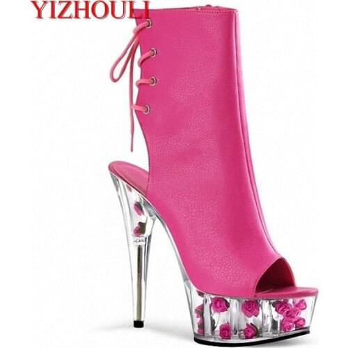 Summer womens open toe cool boots shoes 15cm high-heeled shoes fashion lace-up ladies shoes ankle boots 4 colour