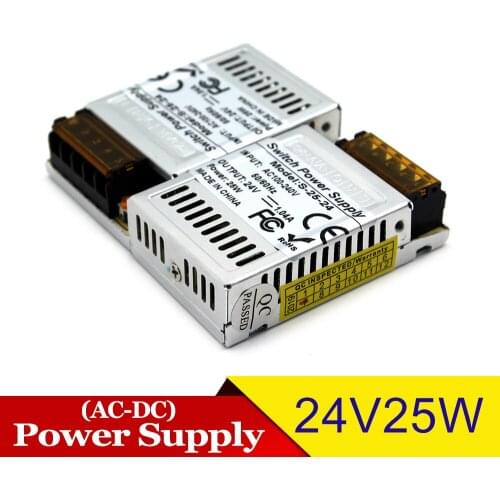 Mini size 24V 25W Switching Power Supply Transformers 100-240v AC to DC24V Powers Source For Led Strip Lighting CCTV AV TV