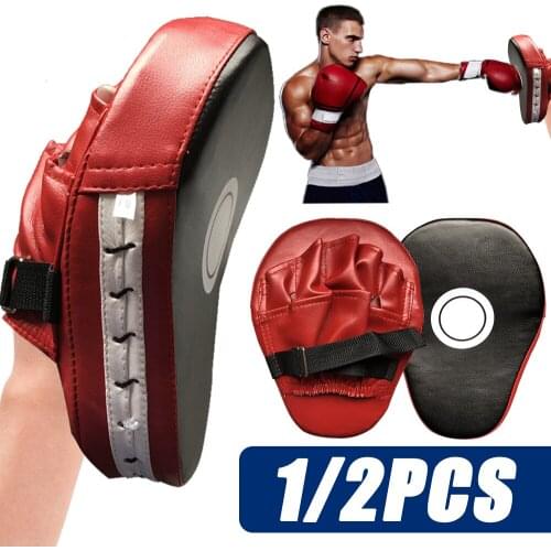 Curved Boxing Muay Thai Hand Target Sanda Training Thickened Earthquake-resistant Curved Baffle PU Leather 5-finger Hand Target