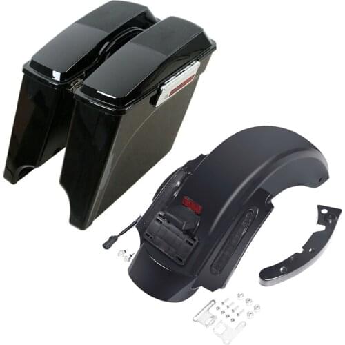 Motorcycle 5" Stretched Saddlebags 6X9" Speakers Rear Fender For Harley Touring Road King Street Glide 2009-2013