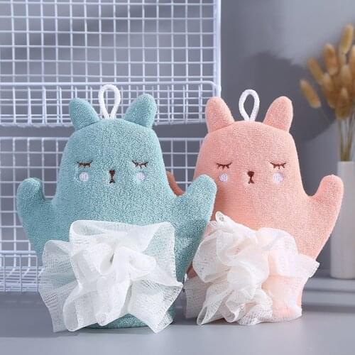 Soft Kids Baby Bath Brushes Towels Shower Gloves Washcloth for Bathing Childrens Wash Clean Shower Massage