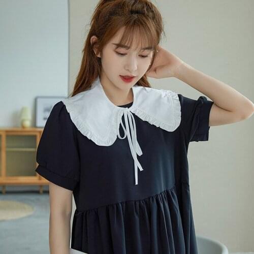White Cotton Fake Collars for Women Removable Dress Detachable Collar Wrap Shawl Girls Summer Dress False Collar Small Cape