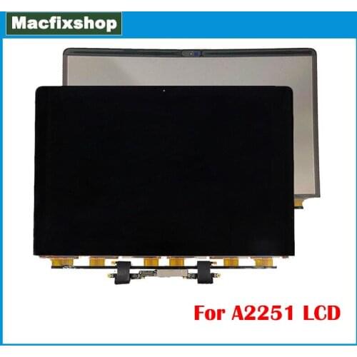 Original 13.3" A2251 Glass LCD Screen Panel For MacBook Pro Retina A2251 LCD Display Screen Panel 2020 Year EMC 3214 Replacement