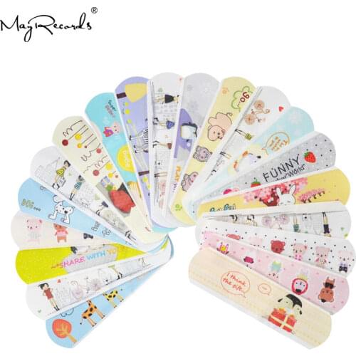 100PCs Waterproof Breathable Cute Cartoon Band Aid Hemostasis Adhesive Bandages First Aid Emergency Kit For Kids Children