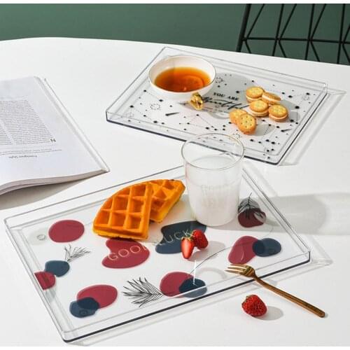 Dessert Tray Multifunctional Reusable PET Anti-skid Exquisite Thicker Coaster for Home