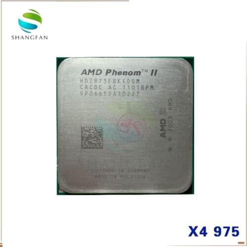 AMD Phenom II X4 975 (3.6GHz/6MB/4 cores/Socket AM3/938-pin) HDZ975FBK4DGM Desktop CPU
