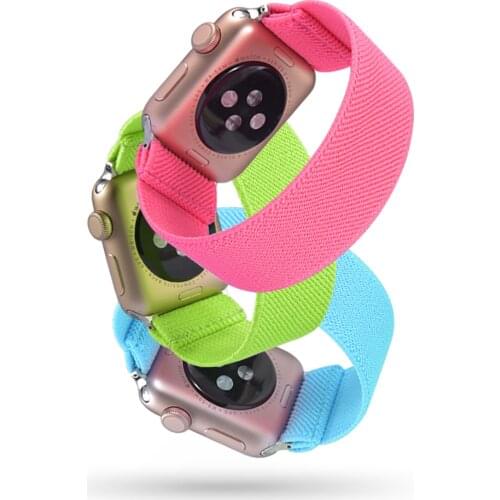 Strap For Apple Watch band 44mm 40mm Sport loop for iwatch SE 6 5 4 42mm 44mm watchband for apple watch 1 2 3 nylon elasticity