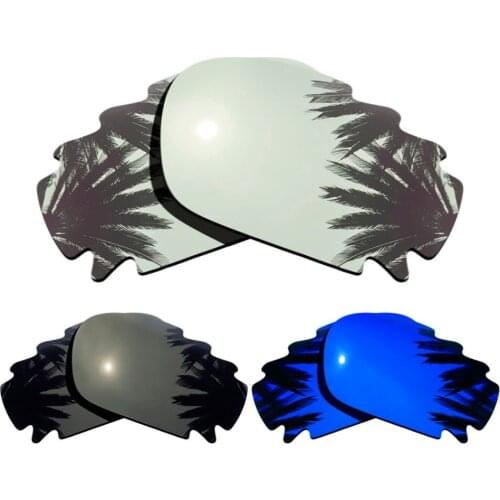 Silver+Black+Purple Mirrored) 3-Pairs Polarized Replacement Lenses for Jawbone Vented/Racing Jacket 100% UVA & UVB Protection