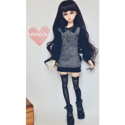 BJD Doll Woolen Grey Dress For 1/6, 1/4 MSD,1/3 SD10/13, SD16 Doll Clothes Customized CWB10