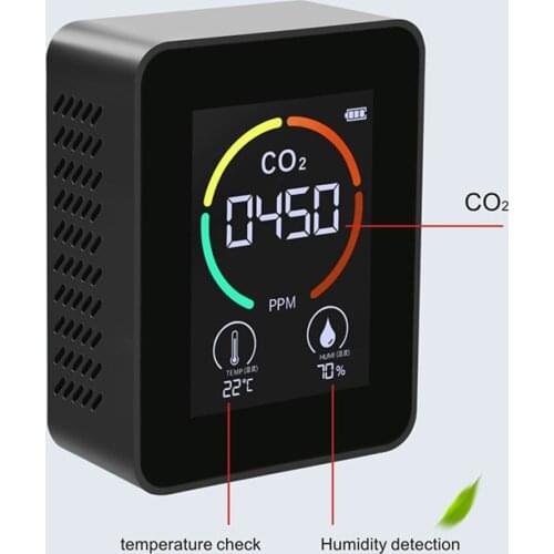 Indoor Digital CO2 Meter Temperature Relative Humidity Carbon Dioxide Sensor Tester Detector Air Quality Monitoring Devices