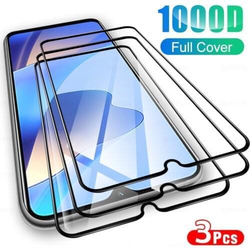 3Pcs Tempered Protector Glass For Oppo A16 16A 15A A 16 15 On appo A15 Oppoa16 Transparent Clear Phone Screen Full Cover Film