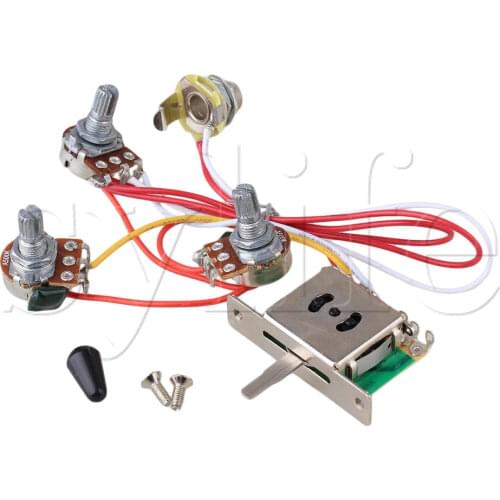 Guitar Wiring Harness- Prewired 047 cap 3-500k Pots