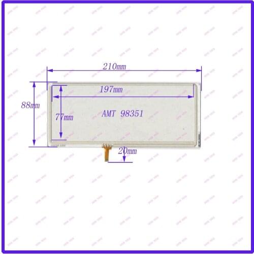 ZhiYuSun 210mm*88mm AMT 98351 resistance touch screen sensor210*88 touch glass Industrial control special screen