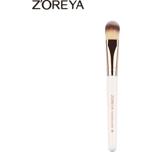 Zoreya Brand New arrive High quality white wooden handle Make up brush Foundation brush for women cosmetic make up tool