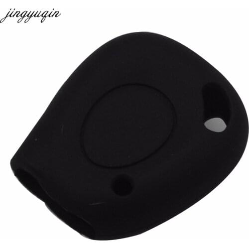 Jingyuqin 10pcs 1 button Silicone Key Shell Cover For Renault Protector Key Shell