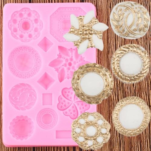 3D Gem Silicone Molds Flower Jewelry Resin Clay Mould DIY Party Fondant Cake Decorating Tools Candy Chocolate Gumpaste Moulds