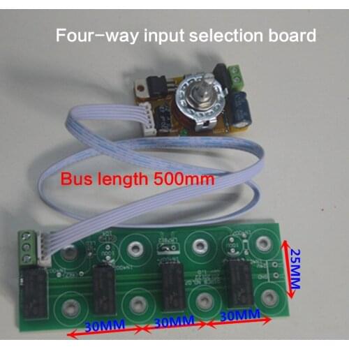 AC8-12V with Power Amplifier Chassis Circuit Board Tone Circuit Board Four-choice One Four-way Input Selection Board 120*45MM