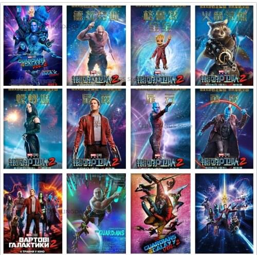 5d Diy Diamond Painting Marvel Poster Guardians Of The Galaxy Vol.2 Yoda Rocket Raccoon Diamond Mosaic Cross Stitch Home Decor