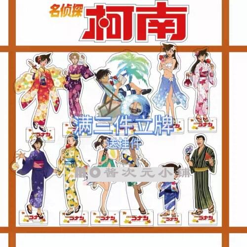 Anime Detective Conan Miyano Shiho Kaitou Kiddo Acrylic Figure Stand Display Model Plate Collection Tabletop Decor Cartoon Toy