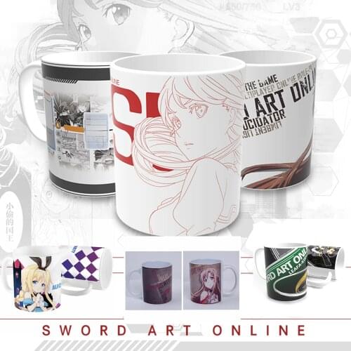 Anime Sword Art Online Sao Alicization Yuuki Asuna Kirigaya Suguha Alice Synthesis Thirty Cosplay Mug Daily Drink Cup Gift