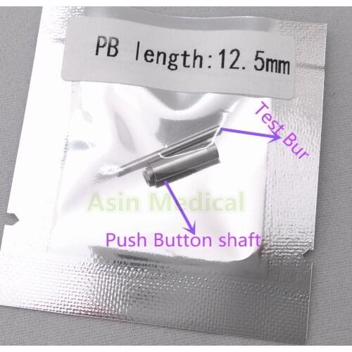 Free Shipping 20 pcs New Asin Dental Push Button handpiece Shaft push cartridge button spindle Length: 12.5mm