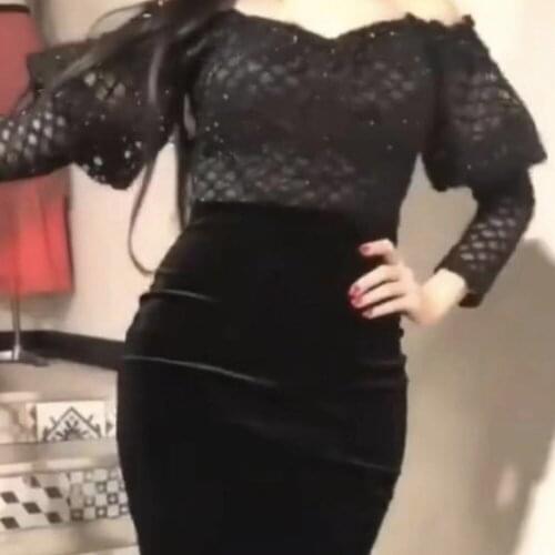 Black prom dresses 2020 sweetheart neckline short sleeve mermaid floor length velvet evening dresses