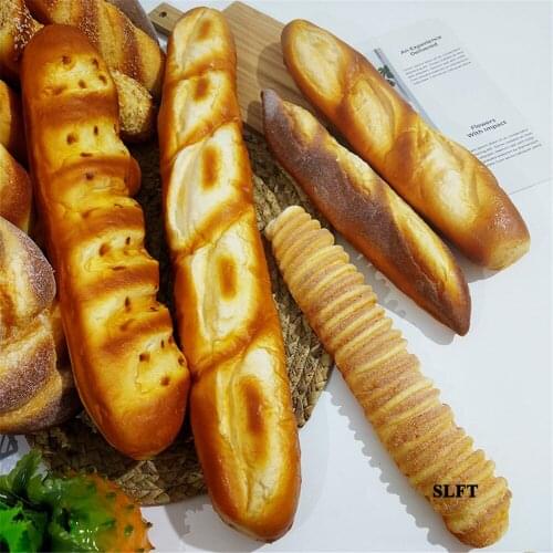 Kitchen store shop decor food display props simulation artificial fake Garlic sticks breadstick black rye french baguette bread