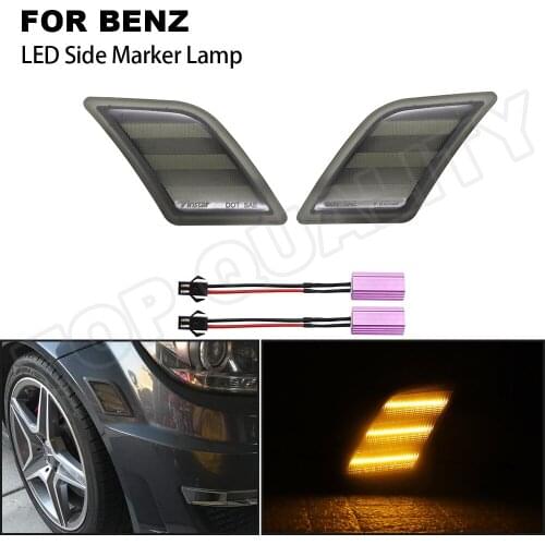 For Benz W204 LED Front Side Marker Lamp C300 C350 C63 AMG SL65 AMG Car Fender Sidemarker Turn Signal Lamp OE Replacement