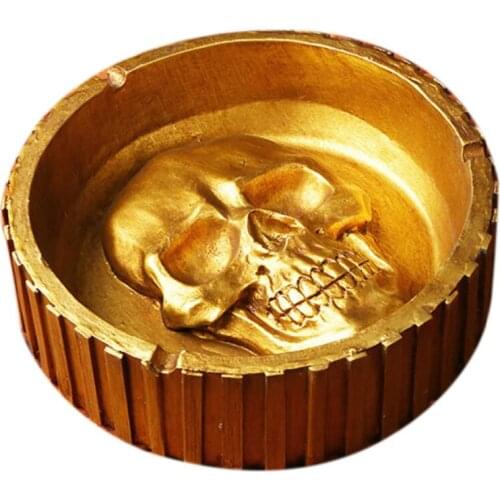Gadgets For Men Accessories Outdoor Pocket Portable Cigar Skull Ashtray Skulls Ash Tray Cigarettes Smoking Collectible Ashtrays