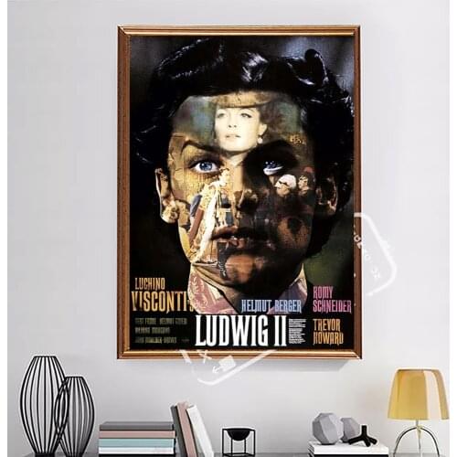 Ludwig 1973 Luchino Visconti Vintage Italy French Film Movie Decorative Poster Wall Canvas Sticker Home Decor