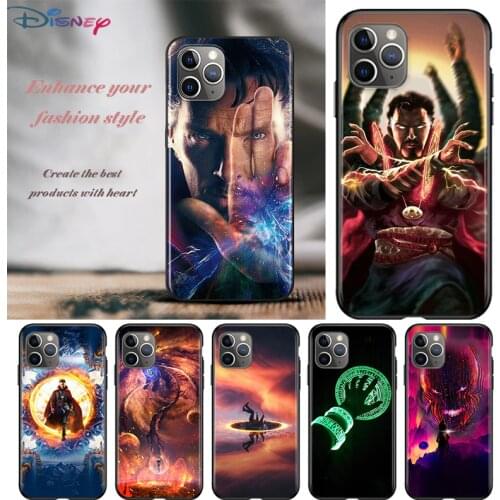 Avengers Doctor Strange For Apple iPhone 12 11 Pro Max mini XS Max XR X 8 7 6 6S Plus 5S SE 2020 Soft Black Phone Case