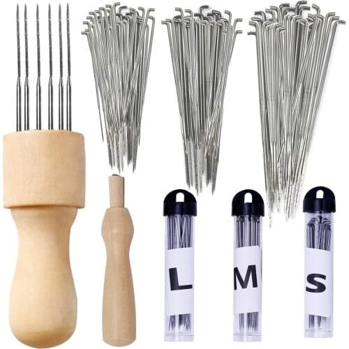 Nonvor Needle Felting Supplies Kit with 90Pcs Complete Wool Felting Tool Kit Accessories For Beginner DIY Craft Felting Needles