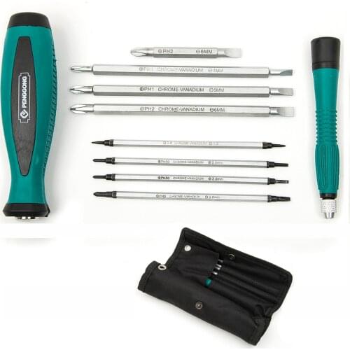 10 in 1 Multitool Screw Driver Bit Set Precision Cross Flat Slotted Screwdriver Hand Tools