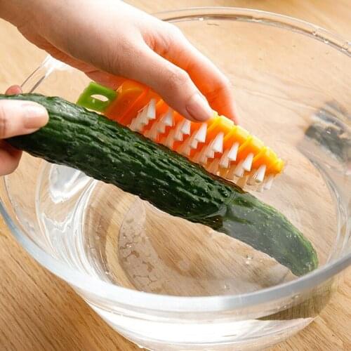 Orange Blue Green Pink Vegetable Brush Potato Carrot Fruit Scrubber Brush Veggie Brush Carrot Potato Cleaner Produce Brush