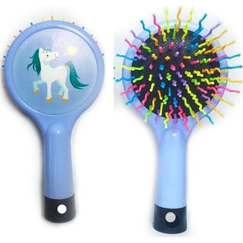 Hairdressing Comb Rainbow Needle Gasbag Plastic Comb Head Comb Anti-static Magic Hair Curl Straight Massage Combs