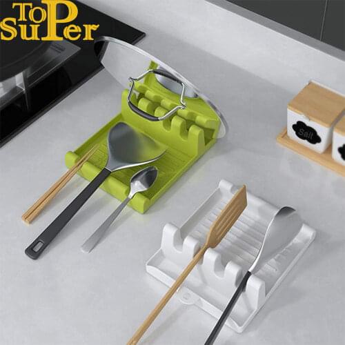 Cooking Utensil Rest Spoon Holders Kitchen Organizer and Storage with Drip Pad Kitchen Fork Non-slip Pad Kitchen Accessories