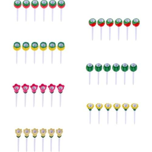 80mm/3.15inch Durable Plastic Golf Tees, Set of 6, 7 Colors for Choice