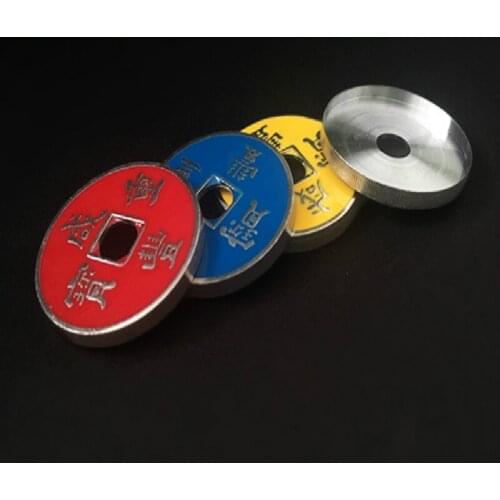 Expanded Shell Chinese Coin (Xianfeng, Half Dollar Size, 4 Colors) Coin Magic Tricks Close Up Illusion Gimmick Prop Appear Coin