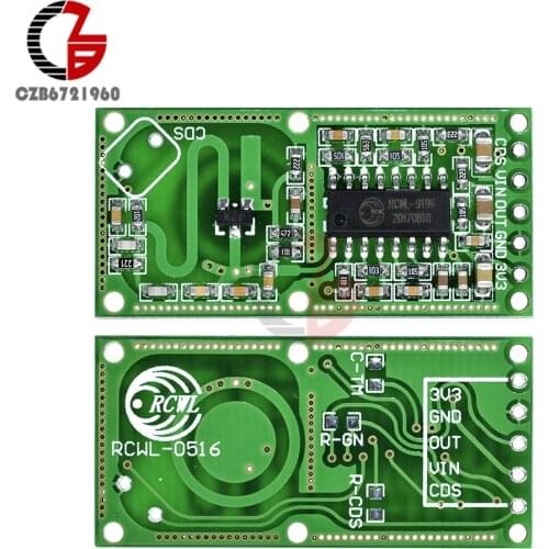 RCWL-0516 RCWL 0516 Microwave Radar Sensor Human Sensor Body Sensor Module Induction Switch Module Output 3.3V